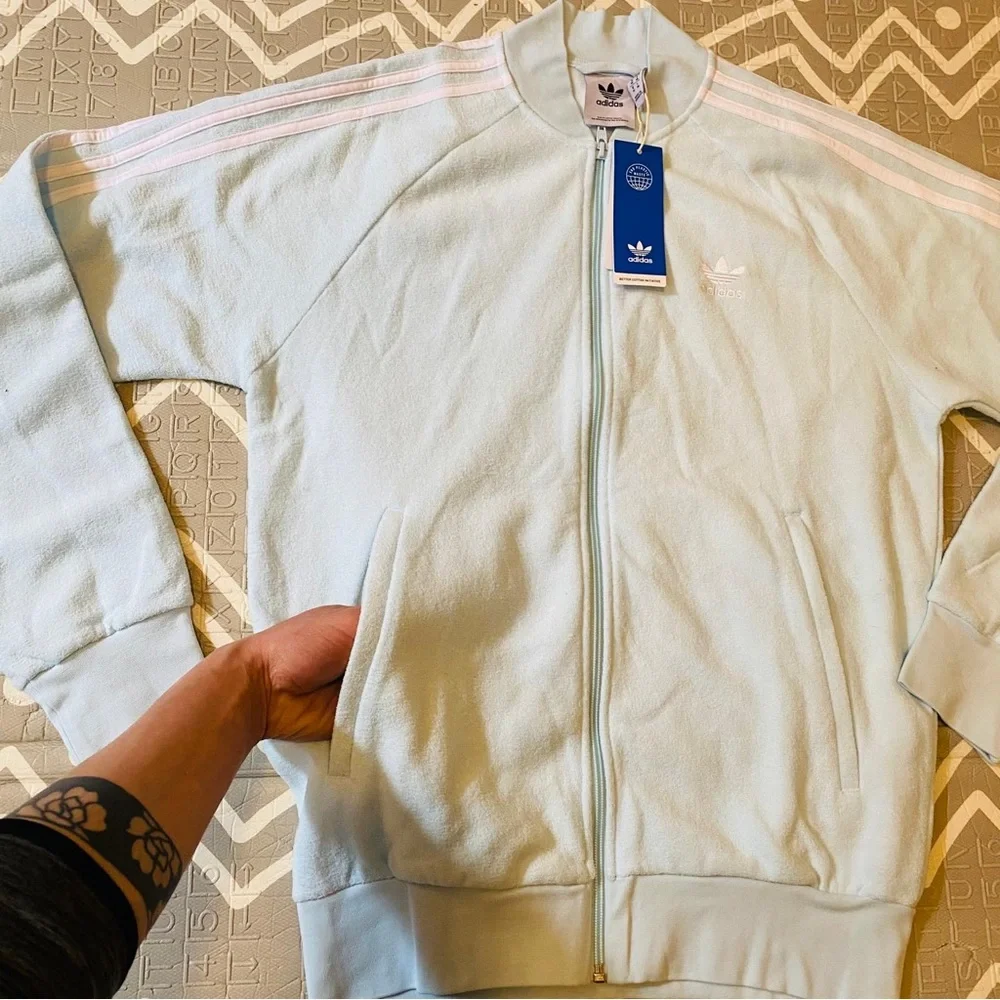 Adidas running racing soccer knitted vintage track jacket